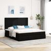 vidaXL Ottoman-Bett mit Matratzen & LEDs Schwarz 180x200 cm Stoff 3314522 Bild 4