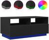 vidaXL Couchtisch mit LED-Leuchten Schwarz 90x49x40 cm 839834 Bild 2
