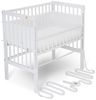 FabiMax Baby Beistellbett für Boxspringbett, TÜV geprüft 2022, inkl. Matratze und Nestchen aus Netzstoff, Buche massiv weiß, Comfort/weiß Bild 5