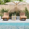 vidaXL Sonnenliege mit Kissen 2-Person 2 pcs Braun Massivholz Akazie 3329136 Bild 3