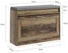 SoBuy FSR218-F Schuhbank, Spanplatte, Papierfurnier, Braun, 75 x 53 x 24 cm Bild 3