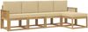 vidaXL Outdoor-Sofagarnitur mit Kissen 5 pcs Weiß und Beige 3387487 Bild 2