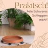 4er Set Pflanzenroller Outdoor Wetterfest Rollbrett Pflanzen Blumentopf Untersetzer mit Rollen Pflanzenroller Rund Blumenroller 25 cm Bild 5