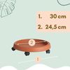 4er Set Pflanzenroller Outdoor Wetterfest Rollbrett Pflanzen Blumentopf Untersetzer mit Rollen Pflanzenroller Rund Blumenroller 25 cm Bild 2