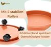 4er Set Pflanzenroller Outdoor Wetterfest Rollbrett Pflanzen Blumentopf Untersetzer mit Rollen Pflanzenroller Rund Blumenroller 25 cm Bild 4
