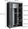 Kleiderschrank Doros Grau 100 x 168 cm mit Rollen Vicco Bild 3