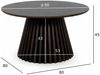Couchtisch Gobens Ø80 cm Dunkelbraun - Moderner Sofatisch mit zentralem Standfuß Bild 5