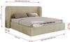 Polsterbett Bett mit Holzlattenrost Schlafzimmer Bett Doppelbett gepolstertes Kopfteil Pocket Matratze - EMORA CLASSIC - 180x200 cm - Beige Velvet - VIRE LUX Bild 4