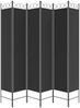vidaXL 6-tlg. Paravent Schwarz 240x220 cm Stoff 350177 Bild 4