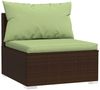 vidaXL 3-Sitzer-Sofa mit Kissen Braun Poly Rattan 317561 Bild 3