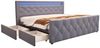 HOME DELUXE Polsterbett VELARA - 180 x 200 cm Dunkelgrau Bild 2