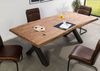 Baumtisch Sheesham 220x100x77 grau gebeizt / X-Beine anthrazit matt FREEFORM 5 Bild 2