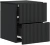 vidaXL Wandmontierter Nachttisch Schwarz 33 x 34,5 x 40 cm 898467 Bild 3