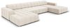 Micadoni Panorama Sofa Jennifer 6-Sitzer Samt Helles Beige Bild 2