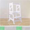 YOLEO Kinderstuhl 2 in 1 Lernturm Kinder Tritthocker mit Sicherheitsstange Bild 4