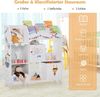 COSTWAY Freistehender Kinderzimmerschrank, 3-stöckiger Kinderzimmerregal, Spielzeug-Organizer für Kleinkinder mit 5 Fächern & 2 Aufbewahrungsboxen & 3 Regalen(Tier Pirat) Bild 3