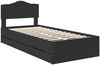 vidaXL Bettrahmen mit Schubladen Schwarz 90 x 190 cm Ingenieurs Holz 3413048 Bild 4