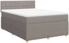vidaXL Boxspringbett mit Matratze Taupe 160x200 cm Stoff 3289811 Bild 3