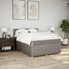 vidaXL Boxspringbett mit Matratze Taupe 160x200 cm Stoff 3289811 Bild 4