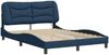 Doppelbett, Bettgestell Modernen mit LED ohne Matratze Blau 140x200 cm Stoff d1357e Bild 3