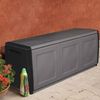 Dmora Achse-Koffer, Mehrzwecktruhe, Aufbewahrungskoffer, Aufbewahrungsbox, 100 % Made in Italy, 138 x 53 x 57 cm, Hellgrau und Schwarz Bild 2