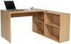 Furni24 Homeoffice Schreibtisch N-Home 120 x 120 x 60 cm buche, rechts o. links montierbar Bild 5