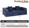 Leawin Loungesofa Faltbares Schlafsofa, bequemes Cord Bodensofa für kleine Räume, 4-in-1 Klappsofa für Wohnzimmer, Schlafzimmer, Büro oder Gäste Bild 4