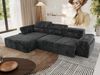 Mks Möbel 'RILASSO' Ecksofa, mit Relax-funktion, Elektrisch verstellbarer Sitz, L-förmige Ecke mit Armlehnen, Wellenfeder, Dunkelgrau, Stoff, links Bild 5