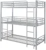 Vente-unique - ELOUAN Bett Metall Silberfarben - B 103 cm x H 205 cm x L 200 cm Bild 2
