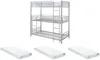 Vente-unique - ELOUAN Bett Metall Silberfarben - B 103 cm x H 205 cm x L 200 cm Bild 4