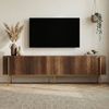 Modern TV Stand in Barok Walnut Gold, 180 x 30 x 45 cm | 100% Melamine Coated Particle Board, 18 mm Thick | Sturdy Metal Legs (20x20 mm) | Stylish & Functional for Living Room & Entertainment Spaces Bild 3