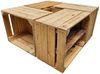 Holzkisten 4er Set 50 x 40 x 30cm mit Regal Lang Vintage Natur Bild 2