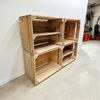 Holzkisten 4er Set 50 x 40 x 30cm mit Regal Lang Vintage Natur Bild 5
