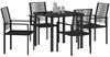 vidaXL Garten Essgruppe 5 pcs Schwarz Pulverbeschichteter Stahl 3379164 Bild 3