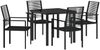 vidaXL Garten Essgruppe 5 pcs Schwarz Pulverbeschichteter Stahl 3379164 Bild 2