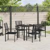 vidaXL Garten Essgruppe 5 pcs Schwarz Pulverbeschichteter Stahl 3379164 Bild 4
