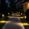 8er Set LED Solarleuchten, schwarz, Feuereffekt, H 50 cm Bild 2