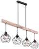LED Hängeleuchte, Holz, Gitter Design, L 85 cm Bild 2