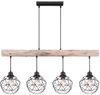 LED Hängeleuchte, Holz, Gitter Design, L 85 cm Bild 5