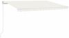 vidaXL Automatische Markise mit LED & Windsensor 450x300 cm Creme 3068932 Bild 2