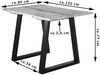 Esstisch Baumkante massiv Akazie natur 120 x 80 schwarz V-Gestell LUBIN 76509127 Bild 2