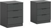 Home affaire Nachtkommode Skarde 2 Nachttische, jeweils Breite: 45 cm (Set, 2 St, Sie bekommen 2 Nachttische im Set), Skarde, 2er Set Nachtkommoden, 3 Schubkästen, anthrazit Bild 2