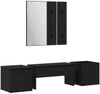 vidaXL Flurmöbel-Set Wandmontiert mit Spiegel 6 pcs Holzwerkstoff 3332547 Bild 2