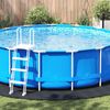 vidaXL Bodenfolie für Pools Schwarz Ø 458 cm Vliesstoff 42009108 Bild 1
