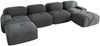 Ecksofa in Grey, modular und rahmenlos, Cordstoff, ergonomisch mit 32D-Schaumpolsterung,388x178x75 cm Bild 5