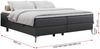 Boxspringbett - Doppelbett mit Multipocket-Matratze - LESS -120x200 - Dunkelgrau Kunstleder - H3 Bild 5