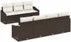 vidaXL Sofa Set mit Kissen 8 pcs Braun und Creme Poly-Rattan 3355297 Bild 2