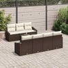 vidaXL Sofa Set mit Kissen 8 pcs Braun und Creme Poly-Rattan 3355297 Bild 3