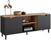 Lowboard Marelle Anthrazit/Artisan 150 x 60 cm mit 2 Türen Vicco Bild 5