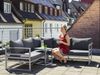 Sieger 603/A Loungetisch mit lackierter Glasplatte, Aluminium Graphit 60 x 44 x 110 cm Bild 2